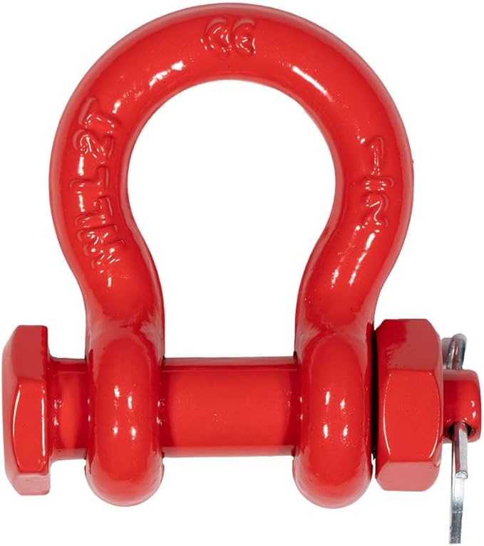 Mytee Products 10 Pcs 1/2" Anchor Shackle Forged Carbon Steel w/Safety Screw Pin Load Limit 4,000 lbs Double Rust Protection Heavy Duty D Ring Bolt Type Shackle for Towing, Rigging, Vehicle Recovery
