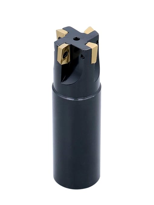 Accusize Industrial Tools 1'' 90 Deg Square Shoulder Indexable End Mill, 3-1/2'' Oal, Apkt11t3 Carbide Inserts, 4 Flute, 0056-0920