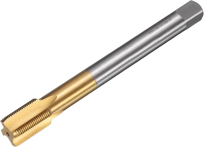 uxcell Metric Thread Tap M16 x 1 H2 130mm Straight Flute Screw Thread Milling Machine Taps Threading Tapping Repair Tool