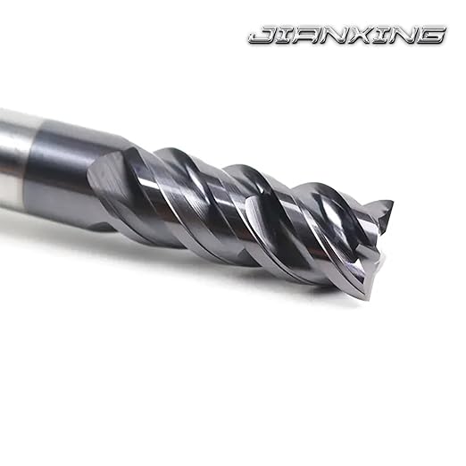 1/4" Extra Long 4-Flute Carbide Square End Mill for Stainless Steel & Titanium Alloy (TC4/TC7), AP Coating, Variable Helix, High-Performance Milling Cutter(1-Pack)