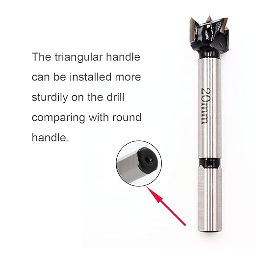 Forstner Drill Bits 20mm (25/32 inch) Tungsten Carbide Wood Hole Saw Auger Opener Woodworking Drilling Tool Wood Cutter