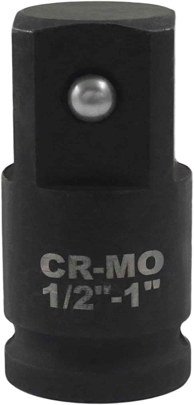 1/2" Female to 1" Male Impact Socket Adapter, Black Wrench Socket Adapter For Impact Driver