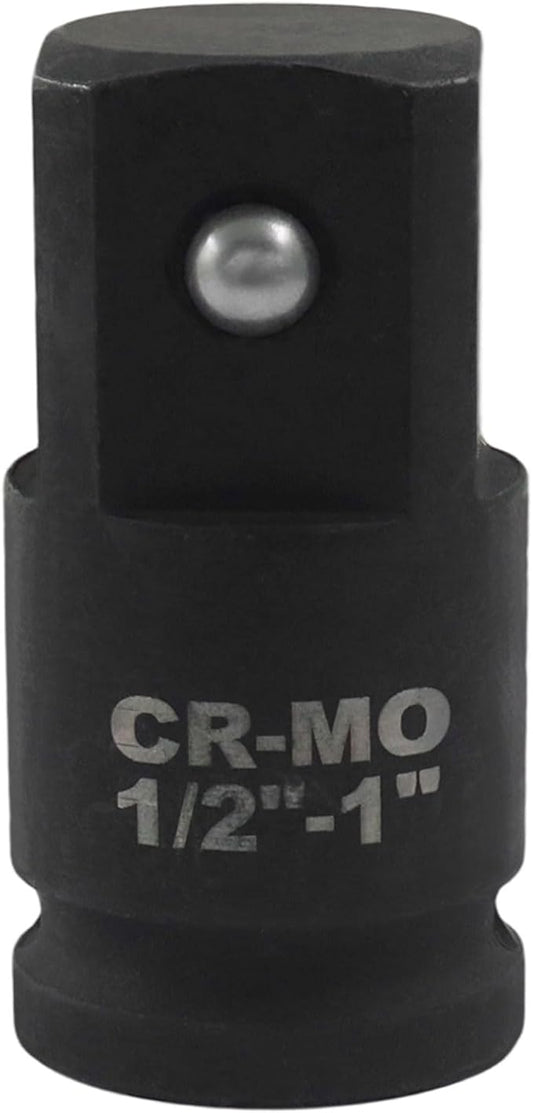 1/2" Female to 1" Male Impact Socket Adapter, Black Wrench Socket Adapter For Impact Driver