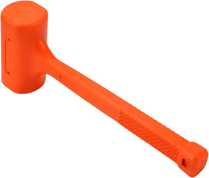 2 PCS 4 lb Dead Blow Hammers, Spark and Rebound-Resistant Rubber Mallet with Non-Slip Grip, Non-Marring Design