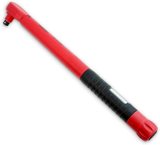 Dynamic 3/8" Drive Insulated Torque Wrench, 20-70 ft. lbs./20-100 Nm Range, Electrical Protection Up To 1,000V, Click Torque Wrench