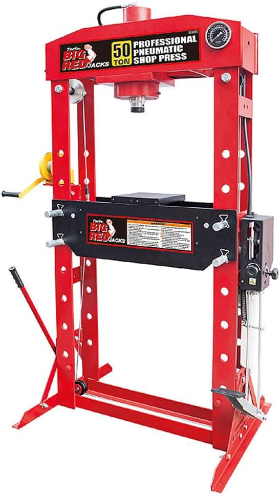 50 Ton H-Frame Hydraulic Shop Press with Floor Press Plates for Garage Shop