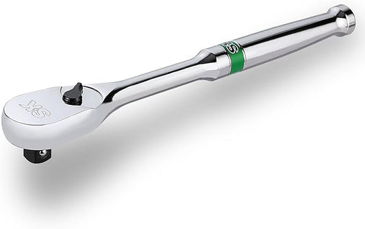 SK 1/2" Drive Ratchet Handle, Pear Head, 90-Tooth Ratchet, Alloy Steel, with Contoured Handle