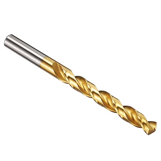 PATIKIL 12.2mm Drill Bit, M42 8% Cobalt High-Speed Steel Jobber Straight Shank 135° Titanium Nitride (TiN) Coated for Hard Metal Stainless Steel - 1 Pack