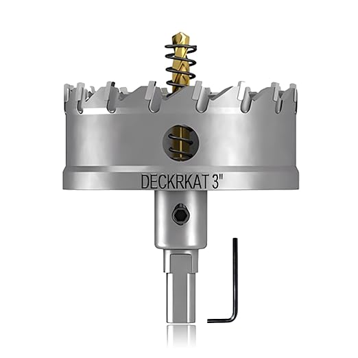 3" TCT Hole Saw for Hard Metal, Heavy Duty 75mm Tungsten Carbide Tipped Hole Cutter with Spring-Loaded Pilot Drill Bit for Stainless Steel, Metal, Iron, and Plastic