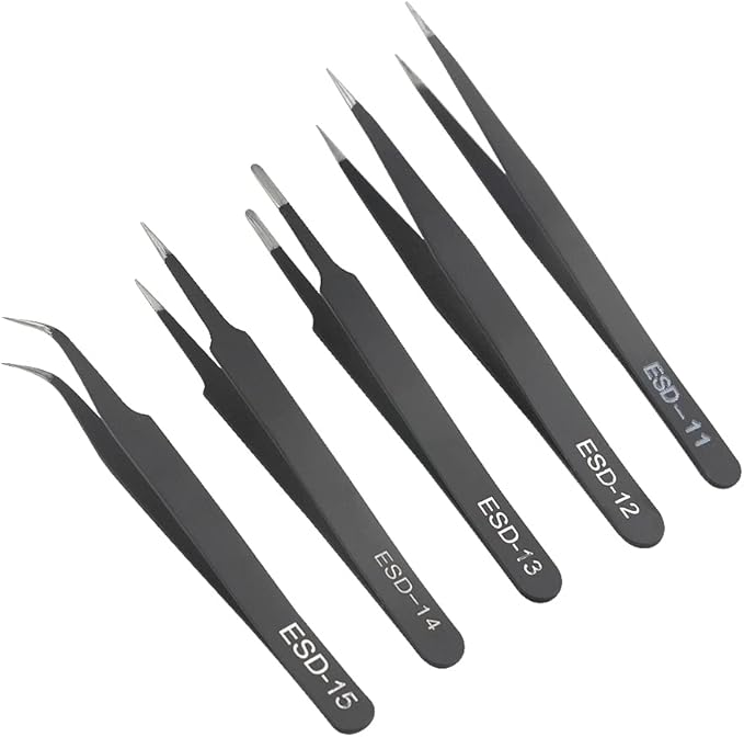 Professional Solder Assist Tool Solder Auxiliary Tool Double Sided Aid Repair Soldering kit with Wire Cutter for Soldering and Desoldering (12 Pieces)