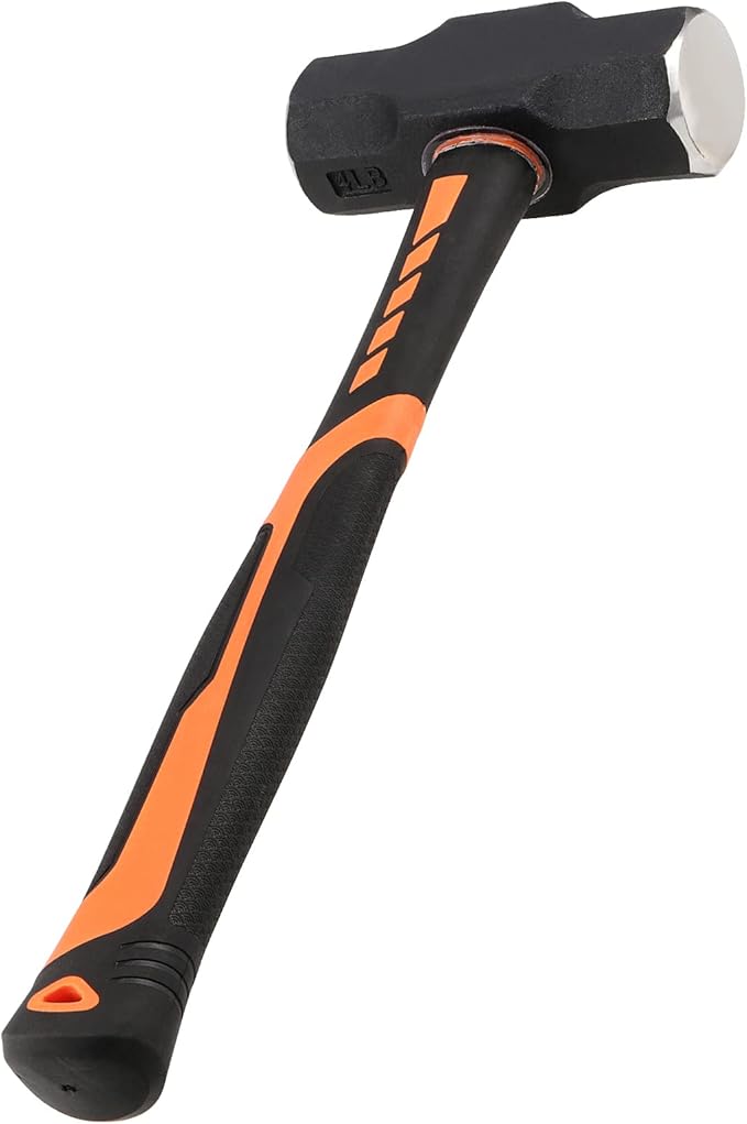 2 Piece 15 Inches 4lb Sledge Hammer,Small Sledge Hammer with Fiberglass Handle, Heavy Duty Slugging Hammer Demolition Hammers, Shock-resistant