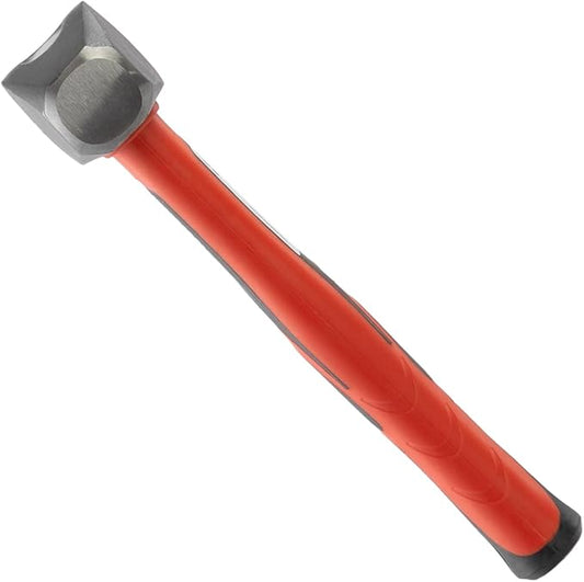 INTERTOOL 2lb Club Hammer - Mini Sledge Drilling Hammer - Small Sledgehammer with Heavy-Duty Steel & Shock-Resistant Non-Slip Fiberglass Handle for Construction and Demolition - HT08-0236