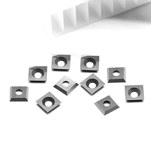 11mm Square Tungsten Carbide Inserts Cutters Knives Replacement Blades 11횞11횞2.0mm-30째for Woodworking Spiral/Helical Planer Cutter Head or Lathe Turning 10pcs