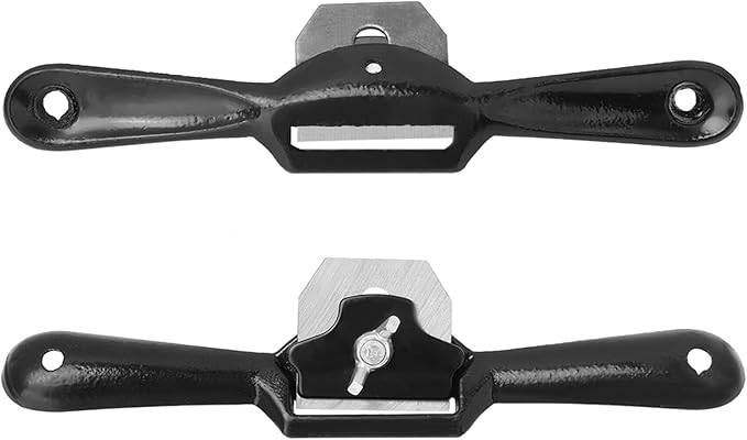 Curved Blade Spokeshave Two Handed Mini Planer Tool Manganese 9 Inch Adjustment Woodworking Cutting Plane Spokeshave Hand Trimming Tool