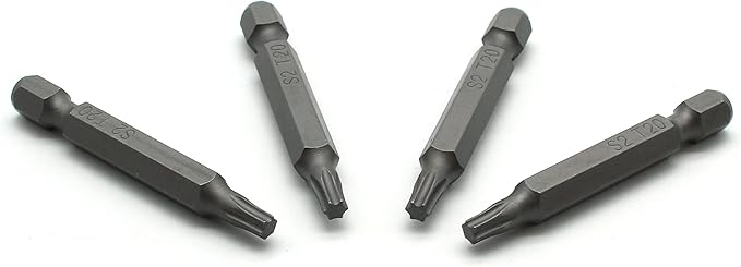 20 pc T20 Torx Star 6 Point T-20 Screwdriver Impact Ready 2 Inch Length Insert Bits Hex Shank with Quick Release Slot