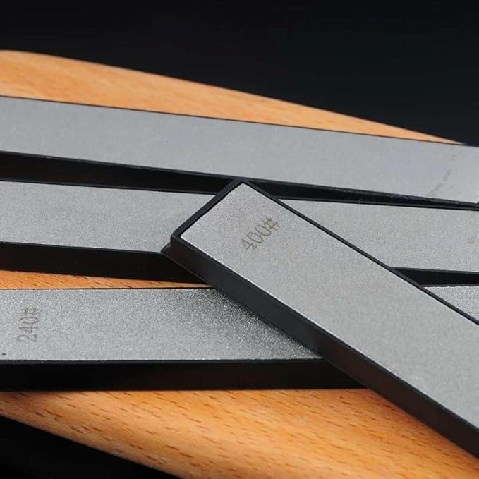 9 Pcs Diamond Knife Sharpening Stone Set, Professional Diamond Whetstone Set with Base for Ruixin Sharpener (SET-B)