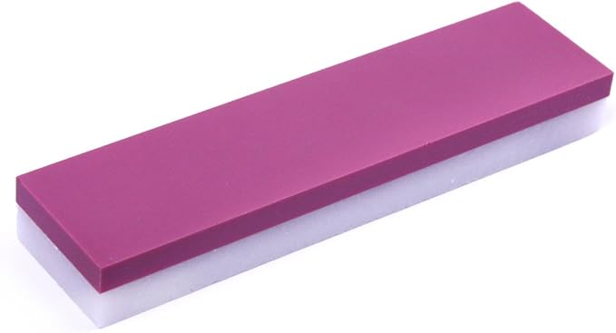 ATOPLEE Double-Sided Sharpening Stone, 1pc White and Red Ruby Knife Sharpener Stone,3000/10000 Grit Mini Whetstone Oilstone