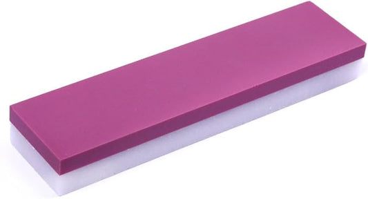 ATOPLEE Double-Sided Sharpening Stone, 1pc White and Red Ruby Knife Sharpener Stone,3000/10000 Grit Mini Whetstone Oilstone
