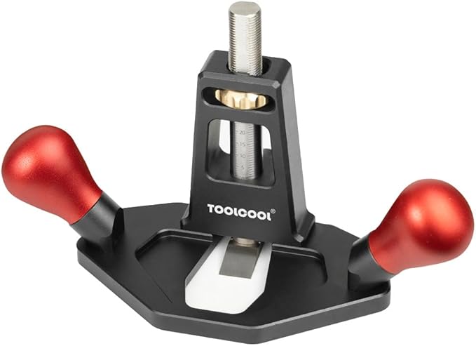 TOOLCOOL Router Plane Handheld Woodworking Tool Simple and Effective Plow Plane for Tuning Joinery Cutting Grooves Mortise (Aluminum alloy Grip)