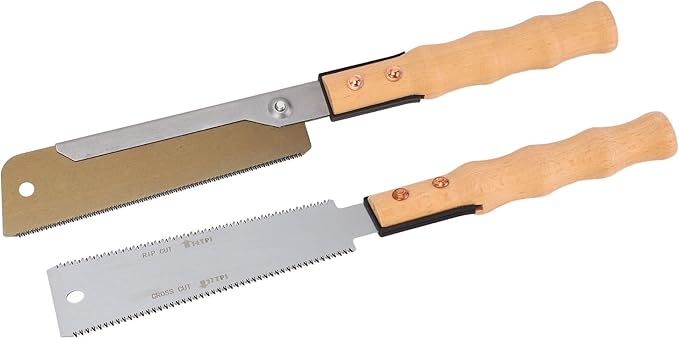 2 Pcs Pull Saw Hand Saw 7 Inch Dovetail Saw Tenon Saw Hand Saw with Solid Wood Handle
