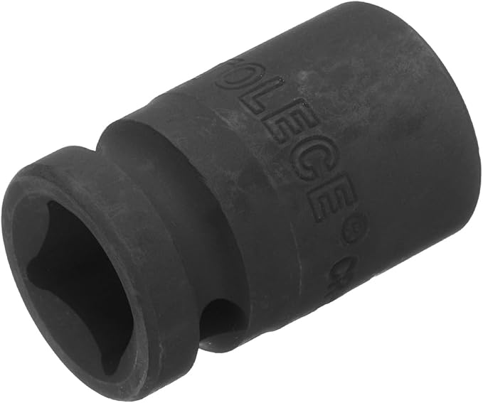 uxcell 1/2" Drive x 15mm Shallow Impact Socket 12-Point Metric CR-MO Steel Nut Impact Grade Socket for Auto Repair