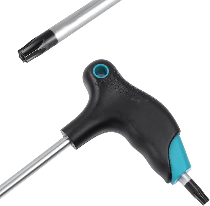 Antrader T30 Torx Wrench,Anti Tamper Proof Hex Key,Cr-V Steel T-Handle Dual End Long Arm Screwdriver 2pcs