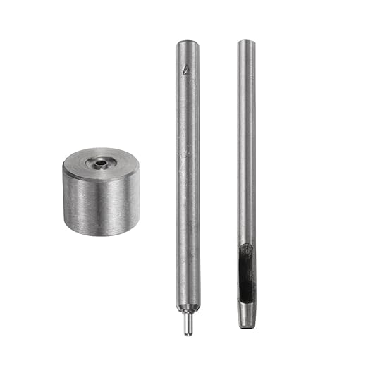 uxcell Eyelet Hole Punch Die Tool, 4mm Grommet Setter Hollow Punch for Leather Craft Clothing Handbag Fabric Curtain Setter