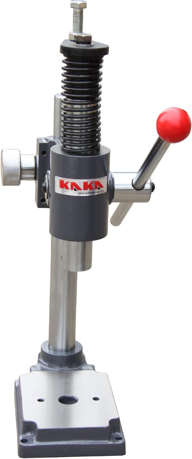 KAKA INDUSTRIAL Arbor Press, 2-Ton Capacity Manual Press, Hand Punching Machine, Adjustable Height up to 8 inch for Bearing Installation, Metal Bending and Assembly Work AP-2S