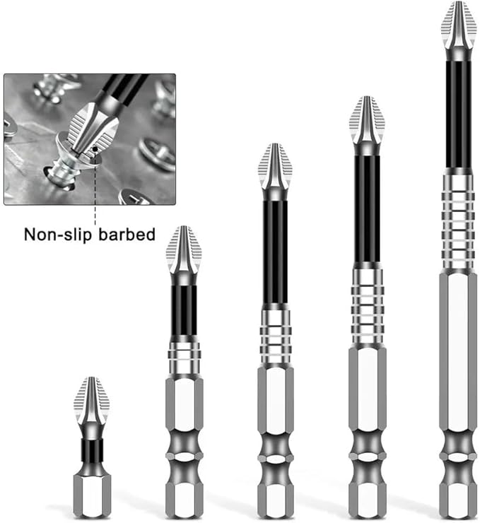 High Magnetic Screwdriver Drill Bit Set, 2025 New Magnetic Screwdriver Bits, Universal Anti Slip Magnetic Electric Screwdriver Set Suitable for Home Decoration, Car Repair (12PCS)