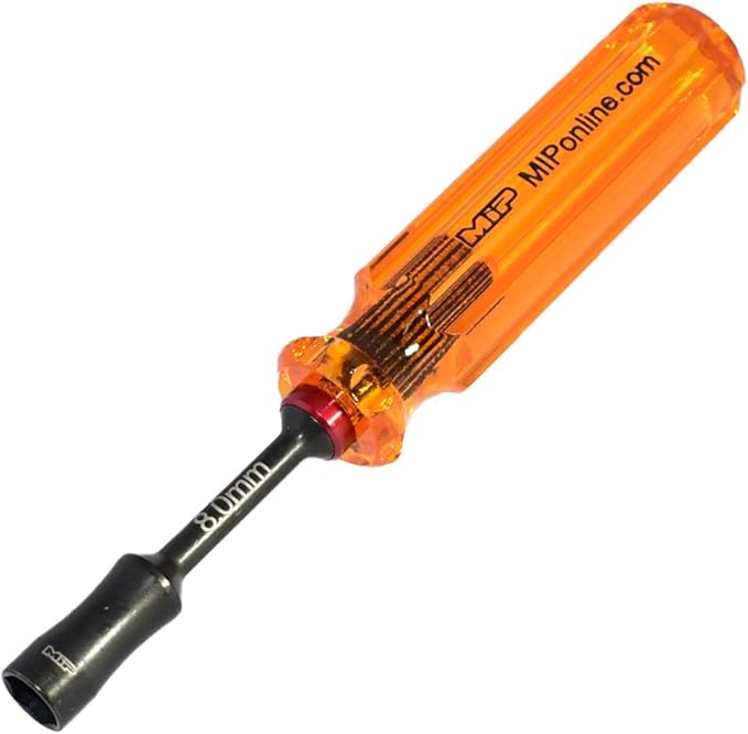 MIP 9805 8.0mm Metric Hex Nut Driver RC Tool ??Precision Grip Hex Screwdriver with Deep Socket for RC Car Repair, Made 100% in USA