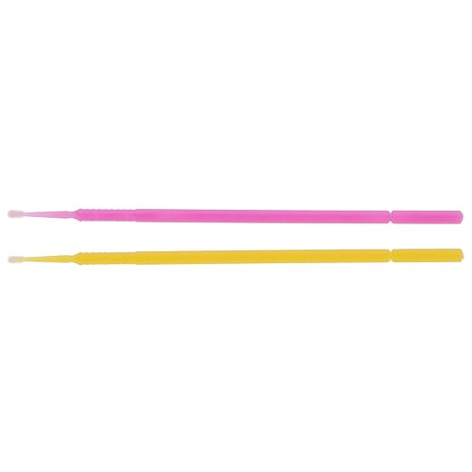 HSB 101318, Micro-Brush Applicators, Disposable Dental Micro Brushes, Bendable Neck for Precision Application, Ideal for Dental & Cosmetic Applications, Asstd, Yellow & Pink, 400/Pk, Case of 40 Boxes