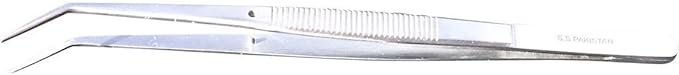6-Inch Angled Pruning Tweezers for Garden Cactus and Succulent Trimming - Heavy-Duty Stainless Steel Tool for Precise Pruning and Maintenance