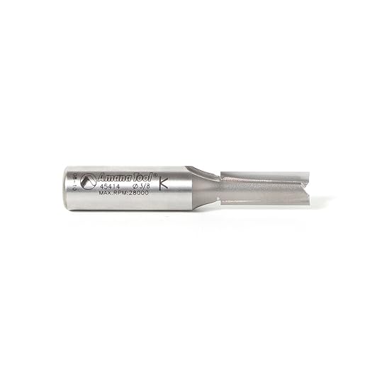 Amana Tool - 45414 Carbide Tipped Straight Plunge High Production 3/8 Dia x 1" 2 S