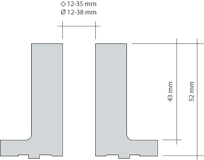 BMT-J6034 Pen Blank Jaws for Woodturning Lathe Chucks, V-grooves of the two jaws hold blanks securely, Compatible with Super NOVA 2, G3.