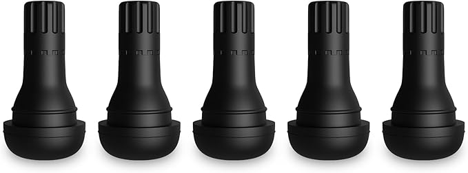 SUNSOUL TR412 5pcs Brass Stem EPDM Rubber Snap-in Short Tire Valve Stem for 0.453 Inch 11.5mm Rim Holes