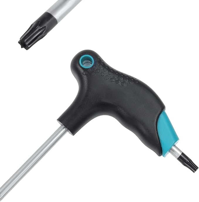 Antrader T27 Torx Wrench,Anti Tamper Proof Hex Key,Cr-V Steel T-Handle Dual End Long Arm Screwdriver 2pcs