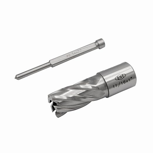 EST HSS M2AL Annular Cutter 1" DOC with 3/4" Weldon Shank for Magnetic Drill Press (D11/16" X 1")