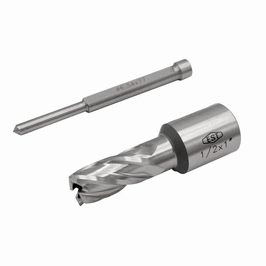 EST HSS M2AL Annular Cutter 1" DOC with 3/4" Weldon Shank for Magnetic Drill Press (D1/2" X 1")