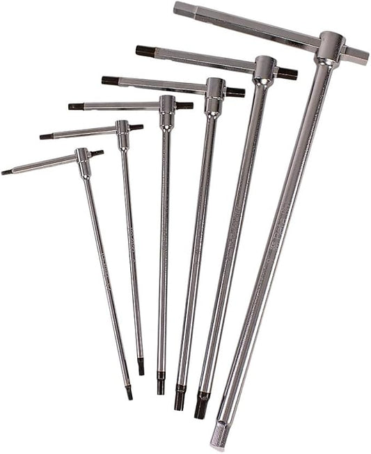 Beta 951/S6 Sliding T-Handle Hex Key Wrench Set | 6-Piece Metric Allen Wrenches (2.5mm to 8mm) | High Torque & Fast Spinning T-Handle Design | Calibrated Hex Ends | Made in Italy