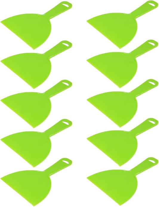 10Pcs Putty Scraper 6" Plastic Flexible Putty Knives,Large Size Pack,Disposable Spreader Flexible Plastic Paint Scraper Tool for Spackling, Taping Drywall Wall Painting (6" - 10Pack)