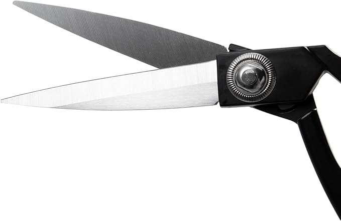 Black 8" Sharp Tailor Scissors - Stainless Steel Professional Heavy Duty Fabric and Leather Cutting Shears for Clothing, Dressmaking, Sewing, and Crafts