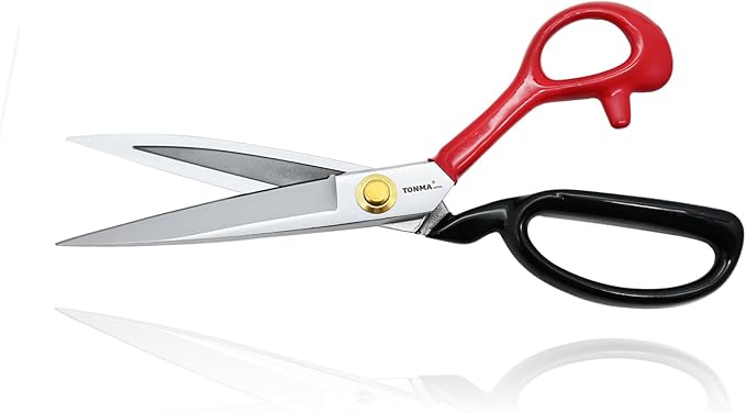 TONMA Fabric Scissors [Made in Japan] 10 Inch Professional Sewing Scissors for Tailoring Heavy Duty Japanese Solid Steel Tailor Shears for Leather Cutting Home Office Artists Dressmakers