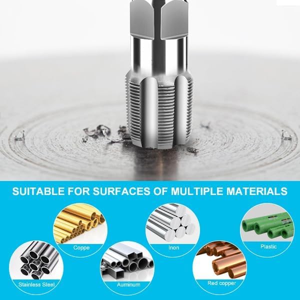 1-1/2 Carbon Steel NPT Tap, 1-1/2 NPT Pipe Tap for Accurate Threads, Assorted Plumbers Mechanics DIY Thread Cutting Tools