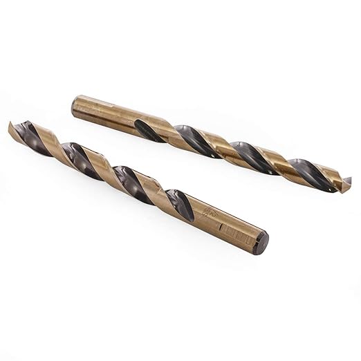 Stark USA 21-Pieces Heavy Duty Drill Bits Set Industrial Black/Gold Finish HSS 135 Split (1/16" to 1/2") with Case