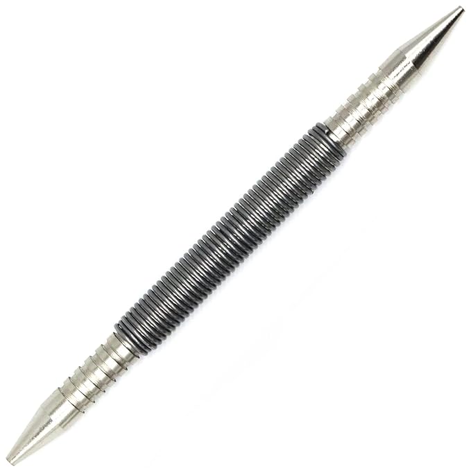 Dual Head Nail Setter, Hammerless 1/32?? 1/16??Spring Nail Set, 3500 PSI Striking Force Counter Punch