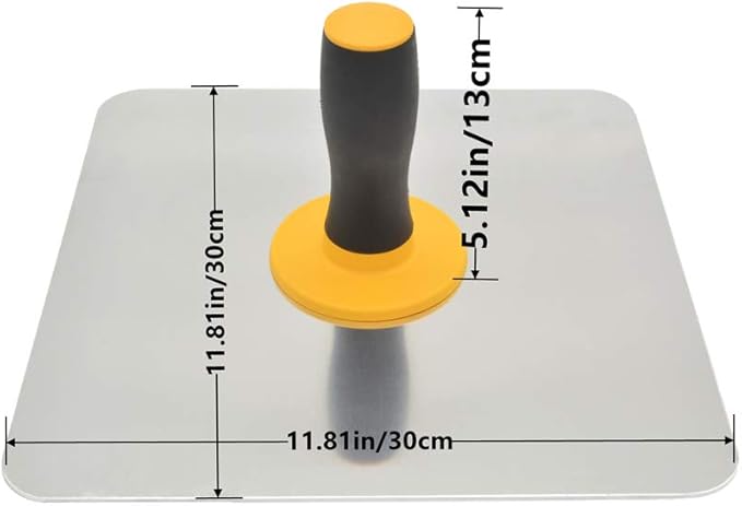 Lightweight Premium Aluminum Plate Plastering Hawk Plastering Hand Board with Comfort Grip Handle 12 x 12-Inch