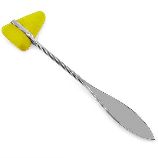 Neurological Reflex Hammers for Cutaneous and Superficial Responses, Neurologic Reflex Diagnosis and Testing (Yellow Taylor Hammer)