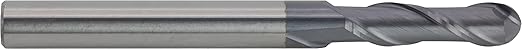 CME 5 pcs Micrograin Carbide End Mills, Ball Nose, TiAlN Coated, 11/64" Mill Diameter, 5/8" Length of Cut, 2" Overall Length, 2 Flute, Center Cutting