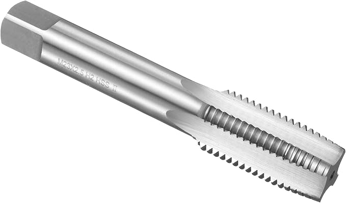 uxcell Hand Plug Tap M23 x 2.5 H2 Metric Thread Plug Style Taps Straight Flute Screw Tapping Threading Tool High Speed Steel HSS6542