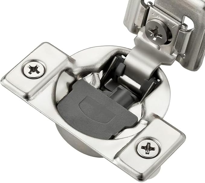 Ravinte 50 Pack 25 Pairs 1-3/8 inch Overlay Cabinet Hinges Kitchen Soft Close Cabinet Hinges Hidden Door Hinge for Kitchen Cabinet Stainless Steel Adjustable Hinges Satin Nickel Cabinet Hardware